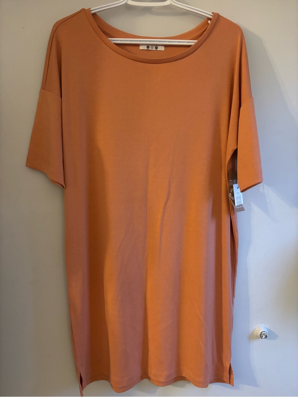 Target Women's Midi T-Shirt Dress in Rust Orange